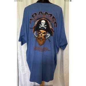 Harley Davidson Motorcycles Men’s 3XL Shirt Blue St. Augustine Pirate Skull